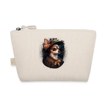 Chihuahua - Englische Dame Frauen Kleid Hund - Bio-Täschchen - Natur - Vorne
