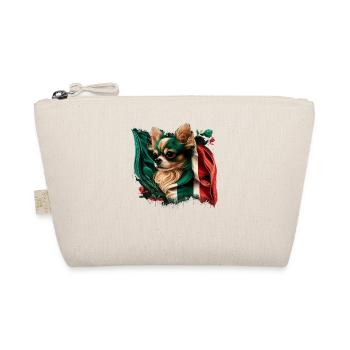 Chihuahua - Italien Flagge Italienisch Lustig Hund - Bio-Täschchen - Natur - Vorne