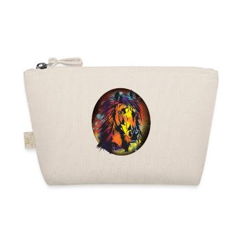 Horse, Riding, Dressage, Gift, Colorful - Organic Pouch - nature - Front