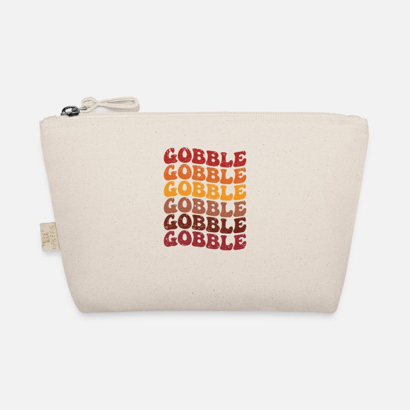 Gobble Joyeux Thanksgiving Day Dîner Rétro Trousse biologique