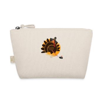 Thanksgiving Day Turkey game Hockey Player - Organic Pouch - nature - Front