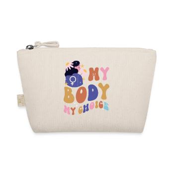 Féministe Mon corps Mon choix - Trousse biologique - nature - Devant