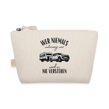 Camper and Caravan Saying-Funny Camper Motif - Organic Pouch - nature - Front