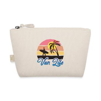 Van Life Retro Beach Design (Blue) - Organic Pouch - nature - Front