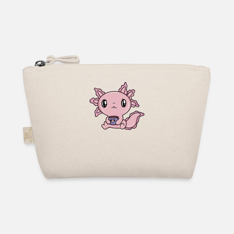 Coffee Cute Axolotl - Organic Pouch - nature