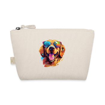 Golden Retriever trägt Sonnenbrille Hundeliebhaber - Bio-Täschchen - Natur - Vorne