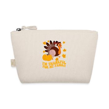 Ich bin dankbar für meine Familie Thanksgiving - Bio-Täschchen - Natur - Vorne