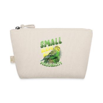 Small Birds Big Personality, Budgie - Organic Pouch - nature - Front
