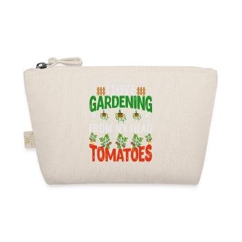 I love gardening from my head tomatoes, gardener - Organic Pouch - nature - Front
