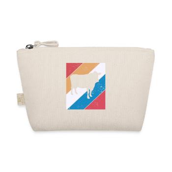 Cow Retro Moo Farmer Milk Farm Gift - Organic Pouch - nature - Front