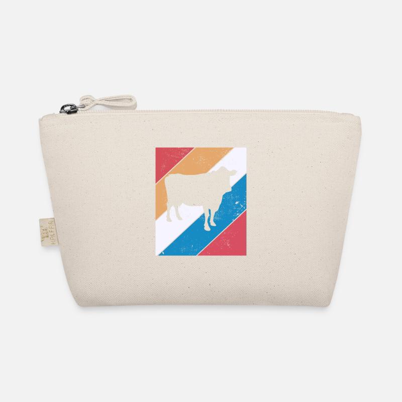 Cow Retro Moo Farmer Milk Farm Gift Organic Pouch