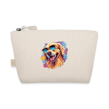 Golden Retriever Wearing Sunglasses Colorful - Organic Pouch - nature - Front