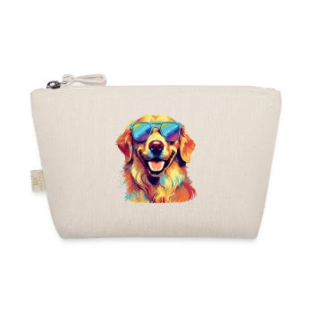 Hundeliebhaber Golden Retriever mit Sonnenbrille - Bio-Täschchen - Natur - Vorne