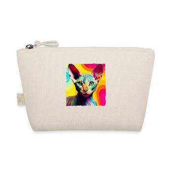 Coole Nacktkatze Pop Art - Bio-Täschchen - Natur - Vorne