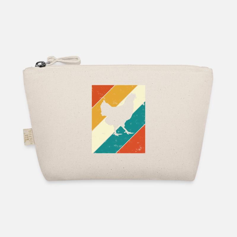 Hühner Retro Hahn Bauer Retro Bauernhof Geschenk Bio-Täschchen