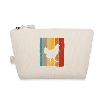 Huhn Hühner Hahn Bauer Retro Bauernhof Geschenk - Bio-Täschchen - Natur - Vorne