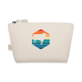 Cow Retro Moo Farmer Milk Farm Gift - Organic Pouch - nature - Front