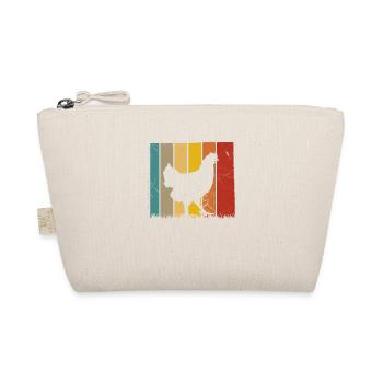 Huhn Hühner Hahn Bauer Retro Bauernhof Geschenk - Bio-Täschchen - Natur - Vorne