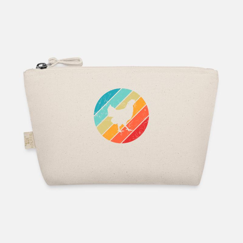 Chickens Retro Rooster Farmer Retro Farm Gift Organic Pouch