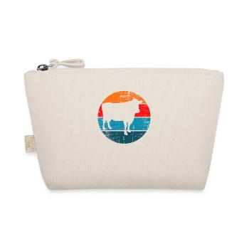 Cow Retro Moo Farmer Milk Farm Gift - Organic Pouch - nature - Front
