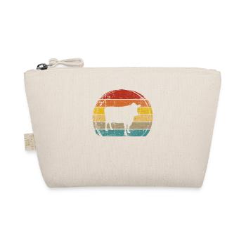 Cow Retro Moo Farmer Milk Farm Gift - Organic Pouch - nature - Front