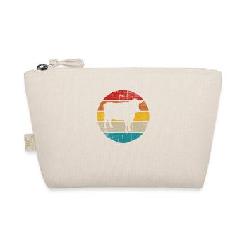 Cow Retro Moo Farmer Milk Farm Gift - Organic Pouch - nature - Front