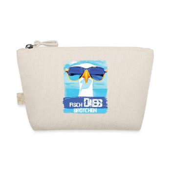 Möwe Fischbrötchendieb - blue white Collection - Bio-Täschchen - Natur - Vorne