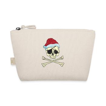 Piraten Weihnachten Jolly Roger Santa Hut - Bio-Täschchen - Natur - Vorne