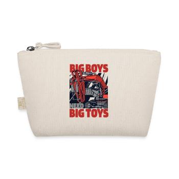 Big Boys Need Big Toys Crawler Excavator - Organic Pouch - nature - Front