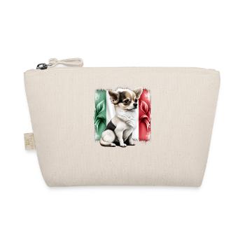 Chihuahua - Italien Flagge Italienisch Lustig Hund - Bio-Täschchen - Natur - Vorne