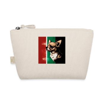Chihuahua - Italien Flagge Italienisch Lustig Hund - Bio-Täschchen - Natur - Vorne