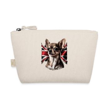 Chihuahua - Großbritannien England Flagge Farben - Bio-Täschchen - Natur - Vorne