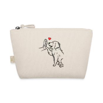 Cute Golden Retriever Love Golden Retriever - Organic Pouch - nature - Front