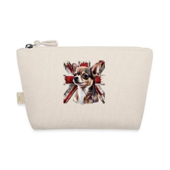 Chihuahua - Großbritannien England Flagge Farben - Bio-Täschchen - Natur - Vorne
