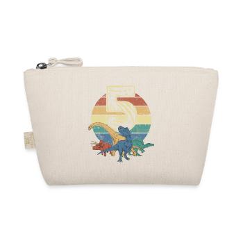 Dinosaure 5 ans Cadeau 5ème anniversaire Rétro - Trousse biologique - nature - Devant