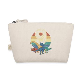 Dinosaur 9 Years Gift 9th Birthday Retro - Organic Pouch - nature - Front