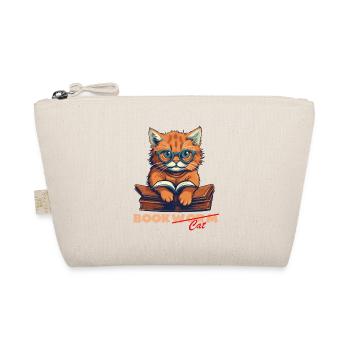 Chat avec livre et lettrage - Trousse biologique - nature - Devant