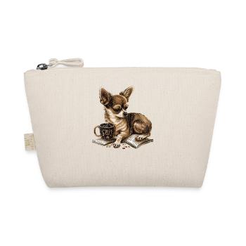 Chihuahua | Buch | Kaffee | Tee | Lesen | Hund | - Bio-Täschchen - Natur - Vorne