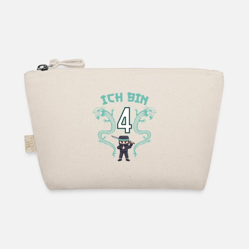 Vierter Geburtstag Kämpfer 4. Geburtstag Ninja Bio-Täschchen