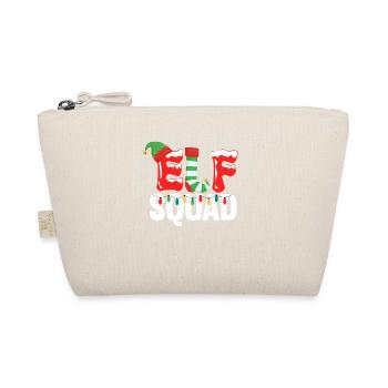 Elf Squad Christmas Matching Family Pajamas Fun - Organic Pouch - nature - Front