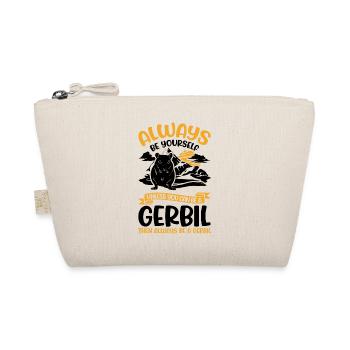 Gerbil Gift Racing Rat Gerbil - Organic Pouch - nature - Front