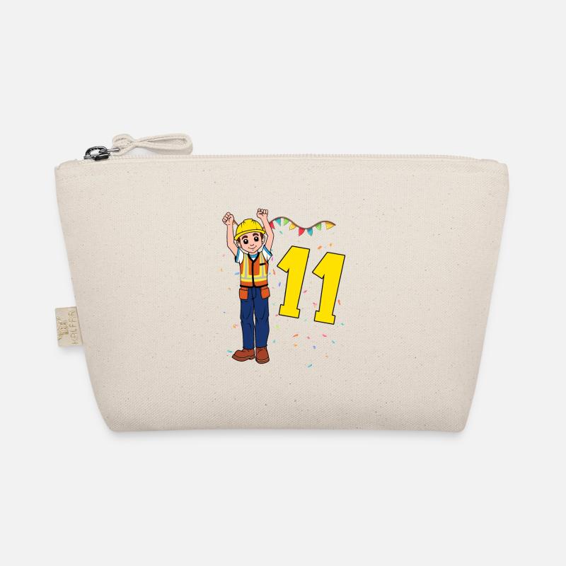 With construction worker - boys' birthday 11 years Organic Pouch