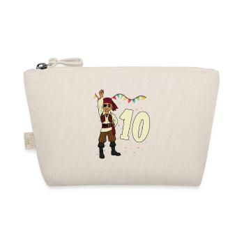 With Pirate - Boys Birthday 10 Years - Organic Pouch - nature - Front