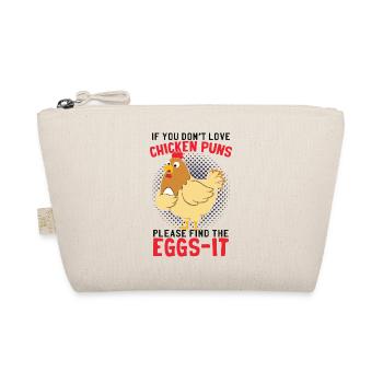 Chicken Puns Joke - Organic Pouch - nature - Front