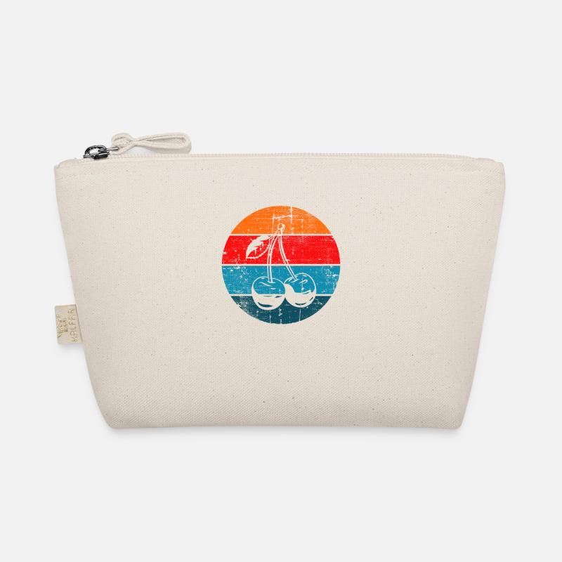 Kirsche Obst Retro Früchte Rot Geschenk Bio-Täschchen