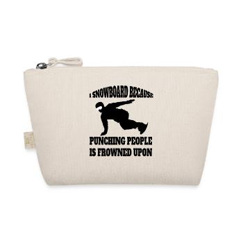 Snowboarder Snowboard Gift Snowboarding - Organic Pouch - nature - Front