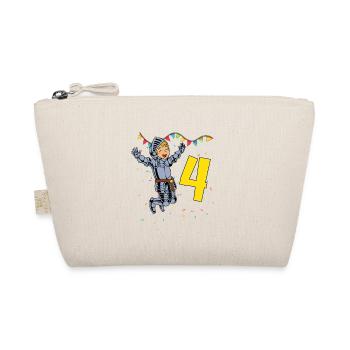 With Ritter - Jungs Geburtstag 4 Jahre - Organic Pouch - nature - Front