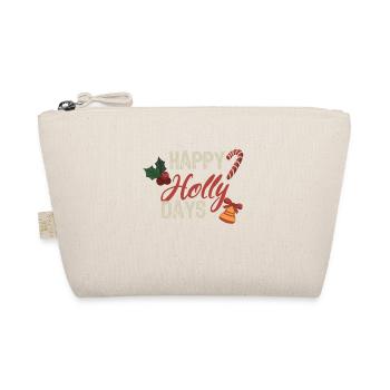 Happy Holly Days Festive Christmas Christmas - Organic Pouch - nature - Front