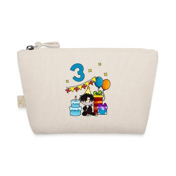 With Ninja - Boys Birthday 3 Years - Organic Pouch - nature - Front