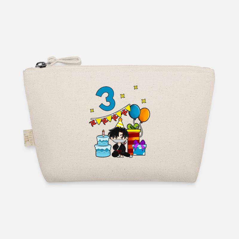 Mit Ninja - Jungs Geburtstag 3 Jahre Bio-Täschchen